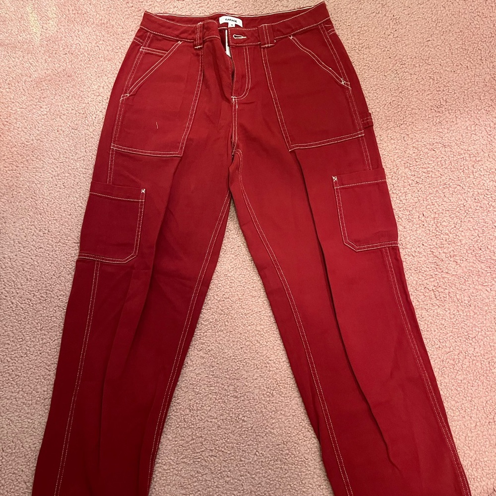 Garage Burgundy Cargo Pants